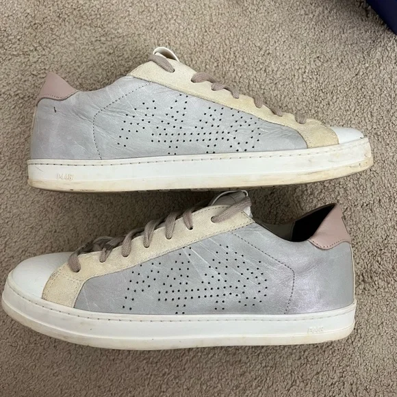 P448 John Sneaker size 7 (37) Pink, Silver & White - read description for more - Picture 1 of 8